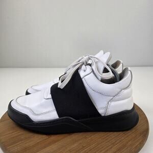 Filling Pieces Low Top‎ Strap Shoes Mens White Black Leather Streetwear Casual
